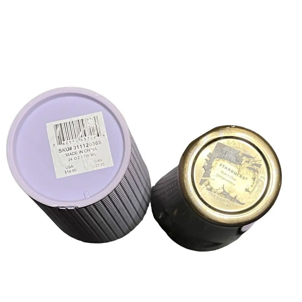 Starbucks Limited Edition Matte Lilac  Grid Tumbler 24oz Cold Cup